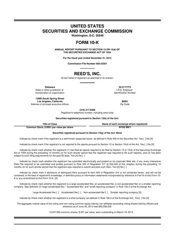 Thumbnail Reed's, Inc. 10-K Annual Report 2013