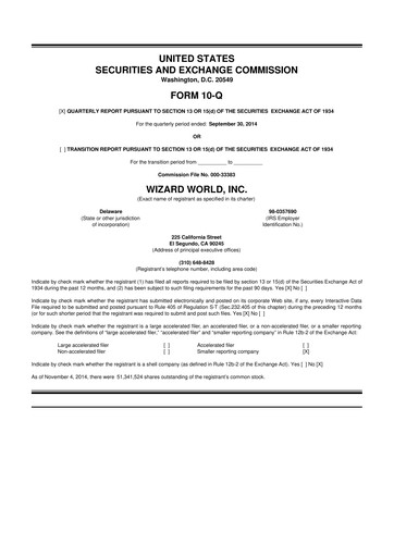 Thumbnail Prairie Operating 10-Q Quarterly Report FY2014 