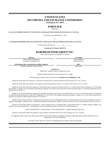 Thumbnail Barfresh Food Group 10-K Annual Report 2015