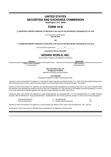 Thumbnail Prairie Operating 10-Q Quarterly Report FY2015 