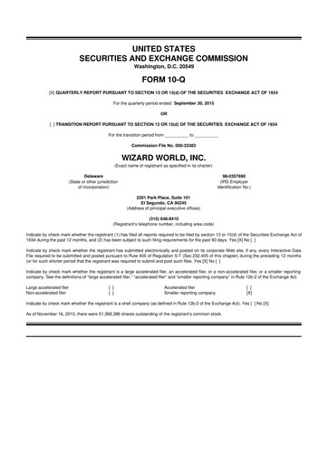 Thumbnail Prairie Operating 10-Q Quarterly Report FY2015 