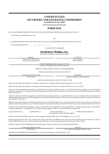 Thumbnail Intellicheck 10-K Annual Report 2015