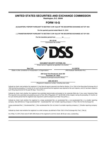 Thumbnail DSS, Inc. (Document Security Systems) 10-Q Quarterly Report FY2016 