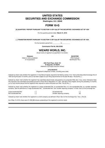 Thumbnail Prairie Operating 10-Q Quarterly Report FY2016 