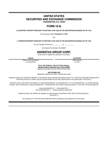 Vorschaubild Addentax Group 10-Q Quartalsbericht 2017 