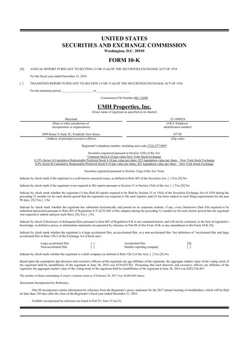 Thumbnail UMH Properties 10-K Annual Report 2016