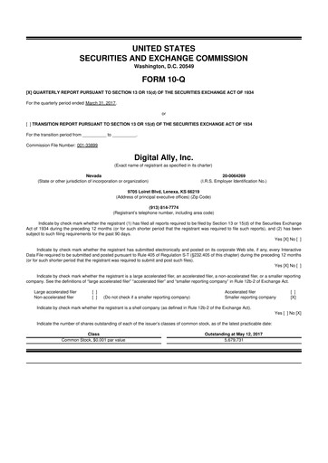 Thumbnail Digital Ally 10-Q Quarterly Report FY2017 