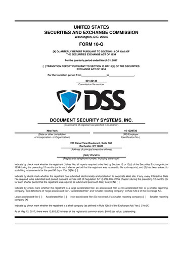 Thumbnail DSS, Inc. (Document Security Systems) 10-Q Quarterly Report FY2017 