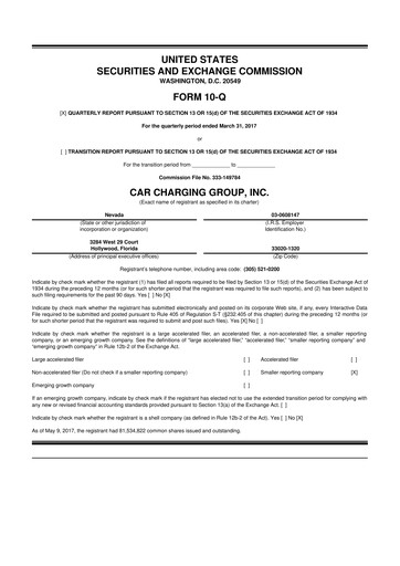 Miniature Blink Charging
 10-Q Rapport trimestriel 2017 