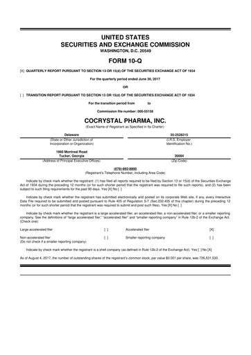 Thumbnail Cocrystal Pharma
 10-Q Quarterly Report FY2017 