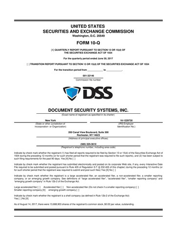 Thumbnail DSS, Inc. (Document Security Systems) 10-Q Quarterly Report FY2017 