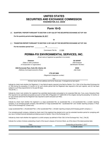 Miniature Perma-Fix Environmental Services 10-Q Rapport trimestriel 2017 