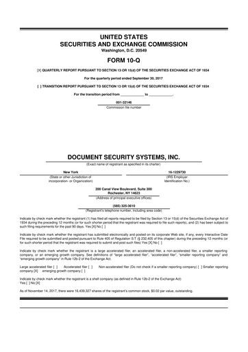 Thumbnail DSS, Inc. (Document Security Systems) 10-Q Quarterly Report FY2017 