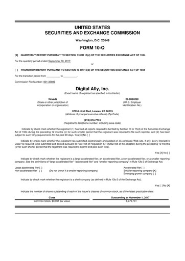 Thumbnail Digital Ally 10-Q Quarterly Report FY2017 