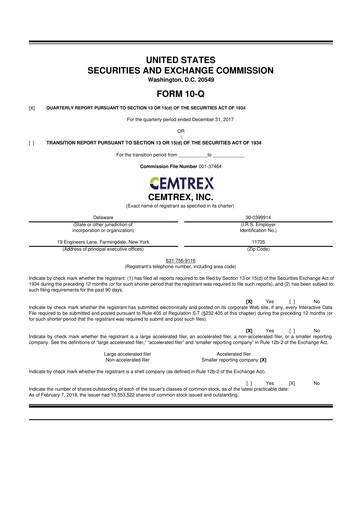 Thumbnail Cemtrex 10-Q Quarterly Report FY2018 