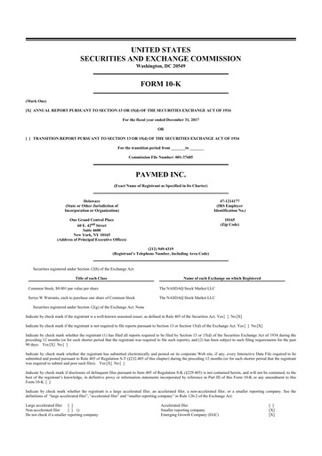 Thumbnail PAVmed
 10-K Annual Report 2017