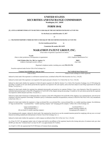 Vorschaubild MARA Holdings
 10-K Jahresbericht 2017