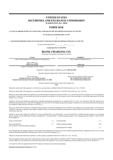 Thumbnail Blink Charging
 10-K Annual Report 2017