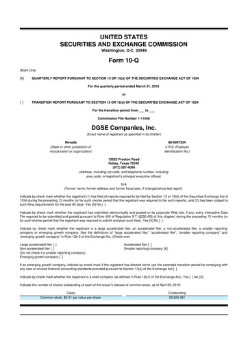 Vorschaubild Envela Corporation 10-Q Quartalsbericht 2018 