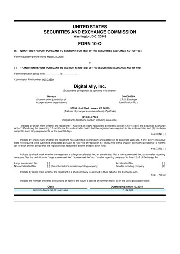 Thumbnail Digital Ally 10-Q Quarterly Report FY2018 