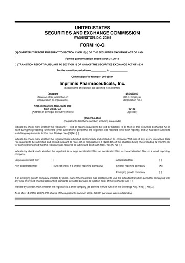 Vorschaubild Harrow, Inc. 10-Q Quartalsbericht 2018 