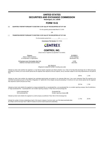 Thumbnail Cemtrex 10-Q Quarterly Report FY2018 