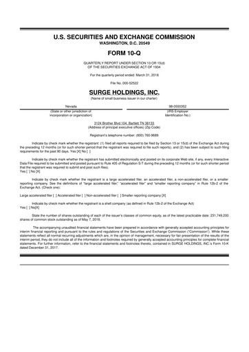 Thumbnail SurgePays 10-Q Quarterly Report FY2018 