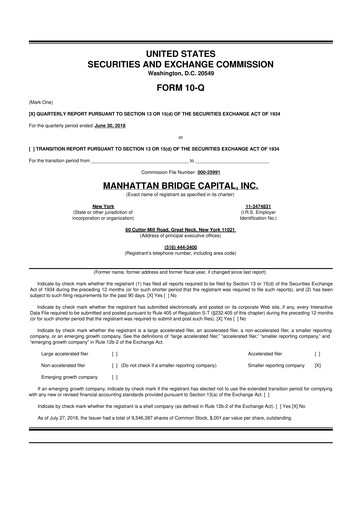 Vorschaubild Manhattan Bridge Capital
 10-Q Quartalsbericht 2018 