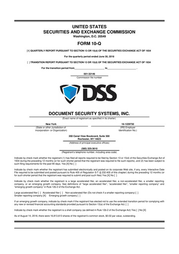 Thumbnail DSS, Inc. (Document Security Systems) 10-Q Quarterly Report FY2018 