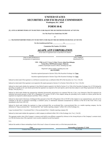 Thumbnail Agape ATP 10-K Annual Report 2018