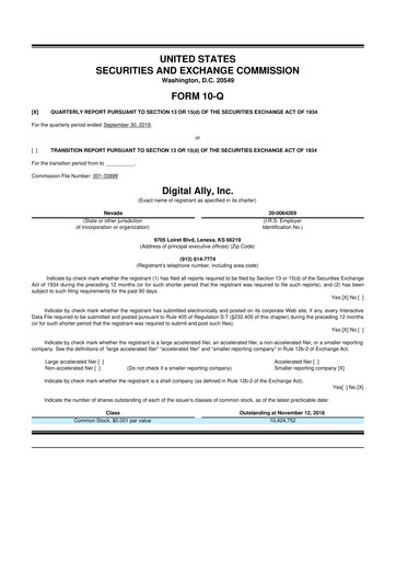 Thumbnail Digital Ally 10-Q Quarterly Report FY2018 