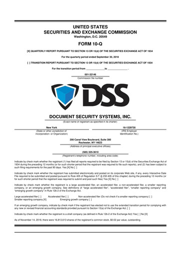 Thumbnail DSS, Inc. (Document Security Systems) 10-Q Quarterly Report FY2018 