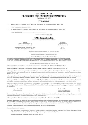 Thumbnail UMH Properties 10-K Annual Report 2018