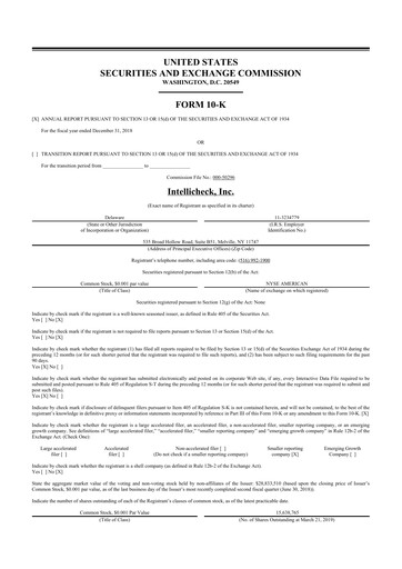 Thumbnail Intellicheck 10-K Annual Report 2018