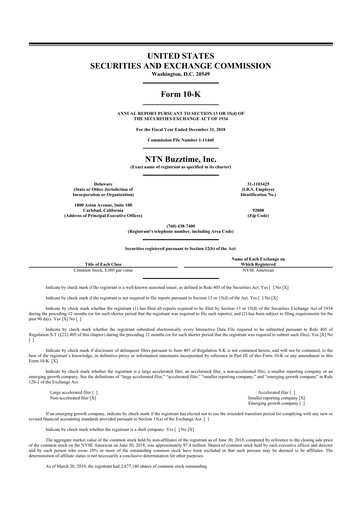 Thumbnail Eterna Therapeutics 10-K Annual Report 2018