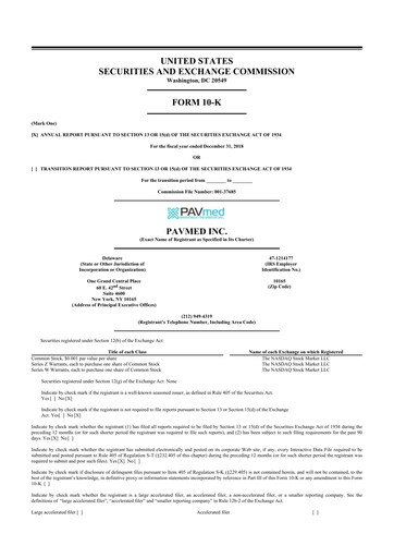 Thumbnail PAVmed
 10-K Annual Report 2018