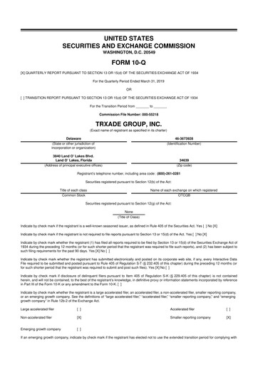 Miniature Scienture Holdings 10-Q Rapport trimestriel 2019 