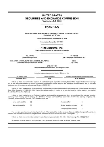 Thumbnail Eterna Therapeutics 10-Q Quarterly Report FY2019 