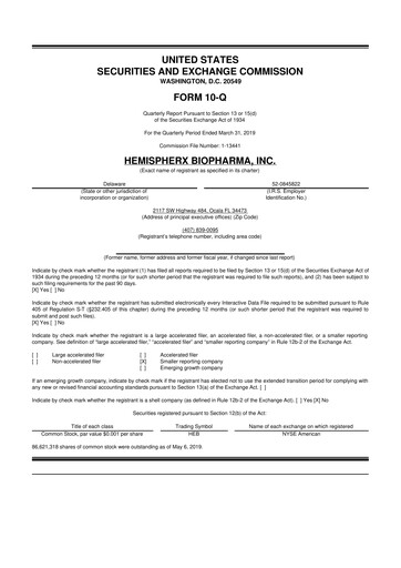 Thumbnail AIM ImmunoTech
 10-Q Quarterly Report FY2019 