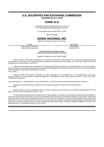 Thumbnail SurgePays 10-Q Quarterly Report FY2019 