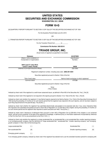 Miniature Scienture Holdings 10-Q Rapport trimestriel 2019 