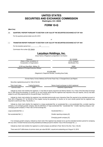 Thumbnail Lazydays Holdings 10-Q Quarterly Report FY2019 