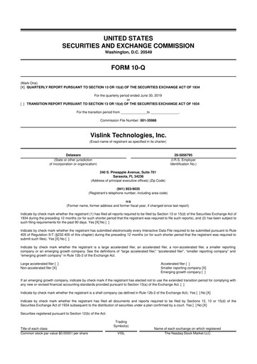 Thumbnail Vislink Technologies
 10-Q Quarterly Report FY2019 