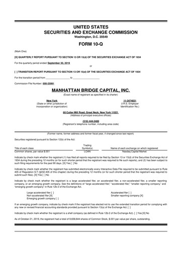 Vorschaubild Manhattan Bridge Capital
 10-Q Quartalsbericht 2019 