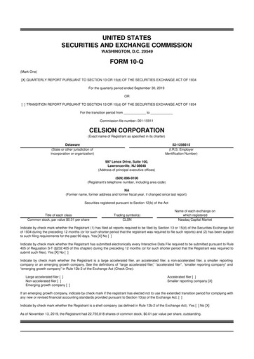 Miniature Imunon 10-Q Rapport trimestriel 2019 