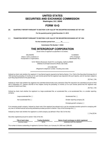 Thumbnail The InterGroup Corporation 10-Q Quarterly Report FY2020 