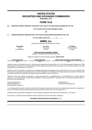 Thumbnail Outdoor Holding Company
 10-Q Quarterly Report FY 