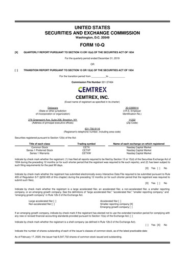 Thumbnail Cemtrex 10-Q Quarterly Report FY2020 