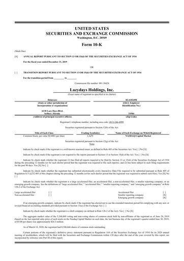 Thumbnail Lazydays Holdings 10-K Annual Report 2019