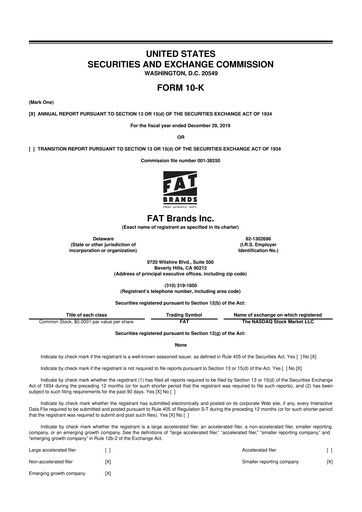 Thumbnail FAT Brands 10-K Annual Report 2019